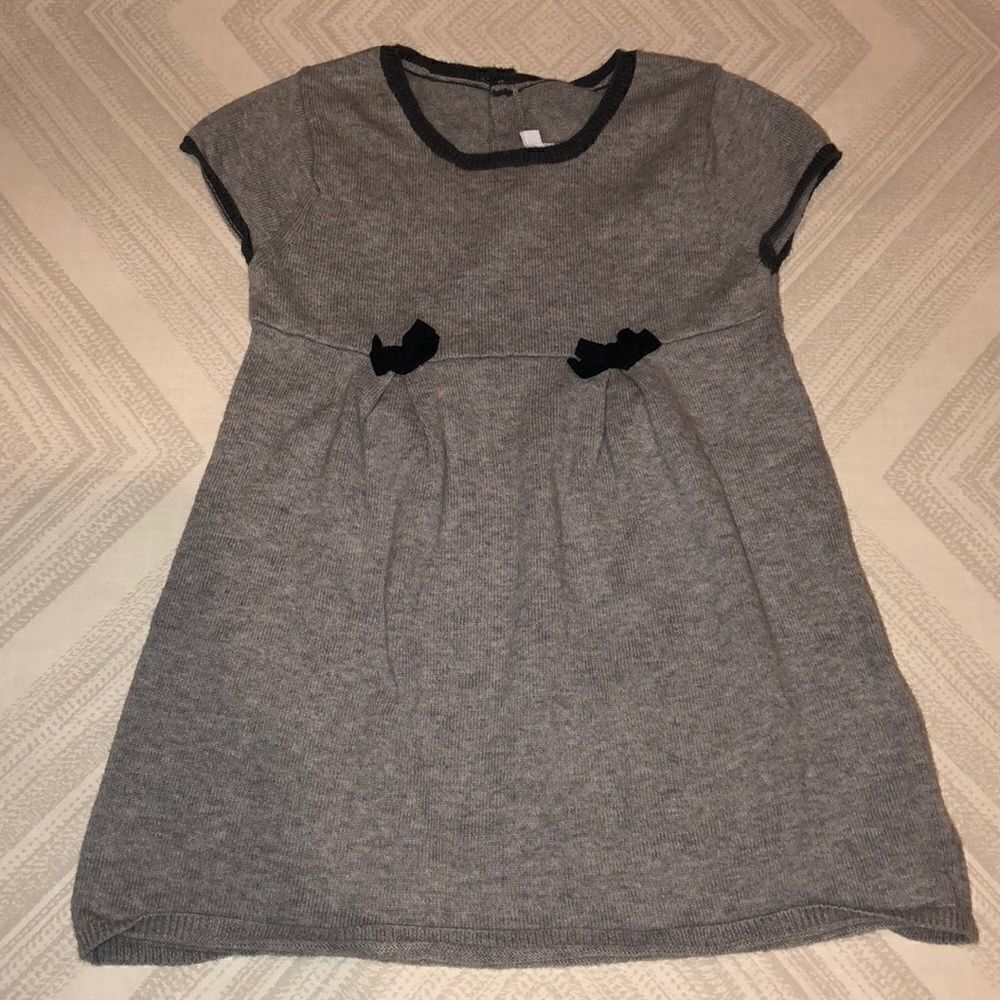 Jacadi Baby Girls Sweater Gray Dress